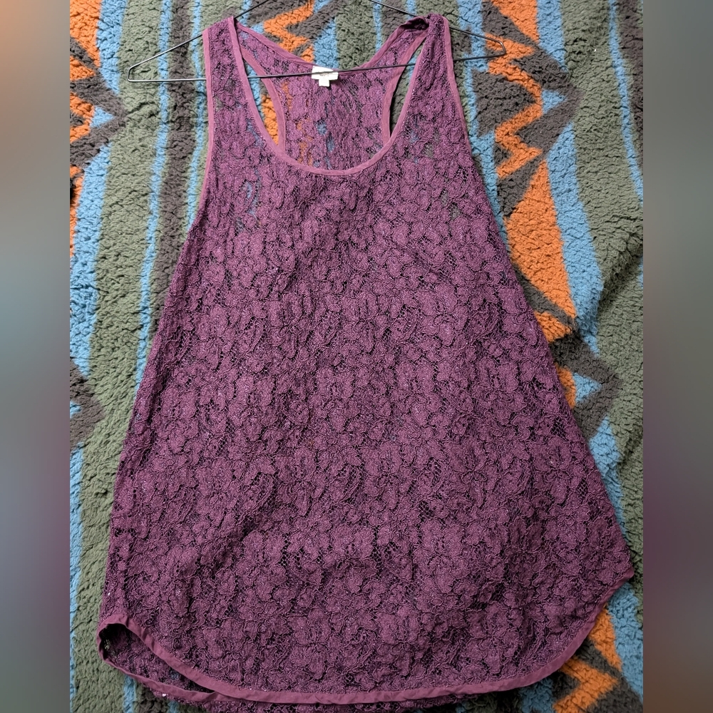 Women's Purple Wilfred Lace Tank Top